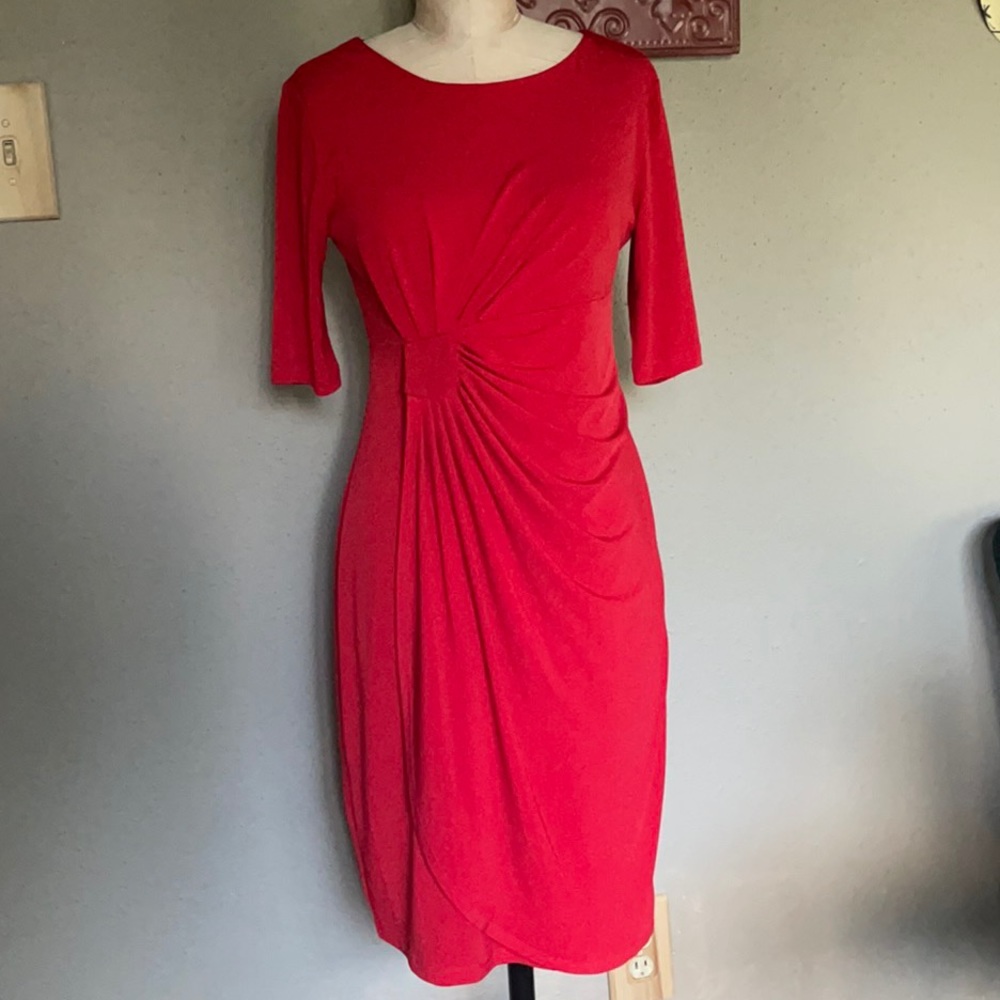En Focus Fux Wrap Dress